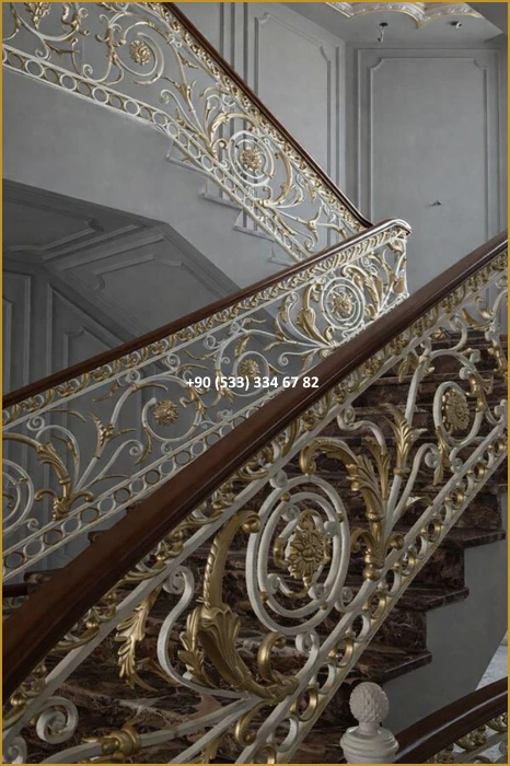 MERDİVEN KORKULUKLARI- MERDİVEN KORKULUK TASARIMI- FERFORJE MERDİVEN KORKULUK MODELLERİ fiy8500