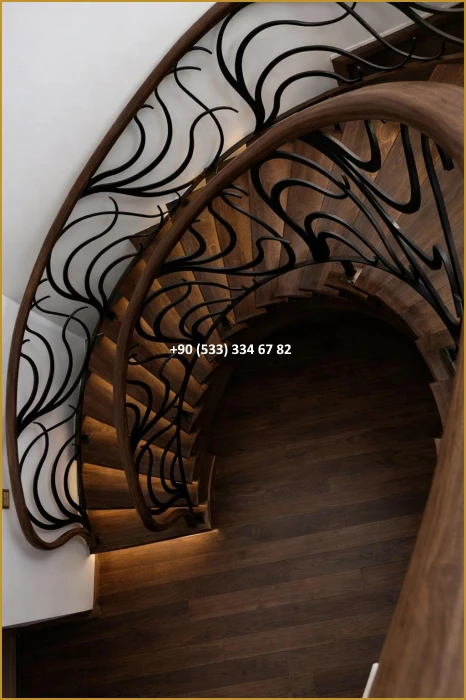 MERDİVEN KORKULUKLARI- MERDİVEN KORKULUK TASARIMI- FERFORJE MERDİVEN KORKULUK MODELLERİ fiy8533